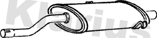 Centre muffler fits saab 900 - centre,