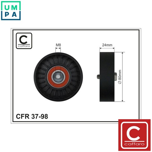 Deflectionguide pulley vribbed - deflectionguide,