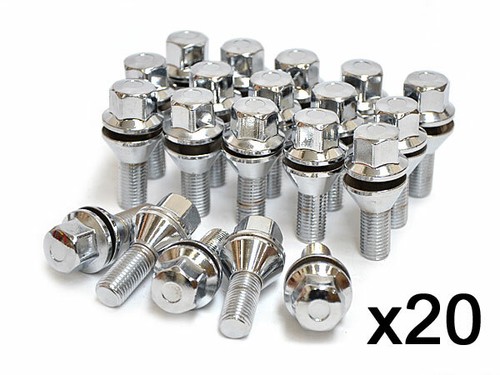 Saab chrome wheel bolt x20 - saab,